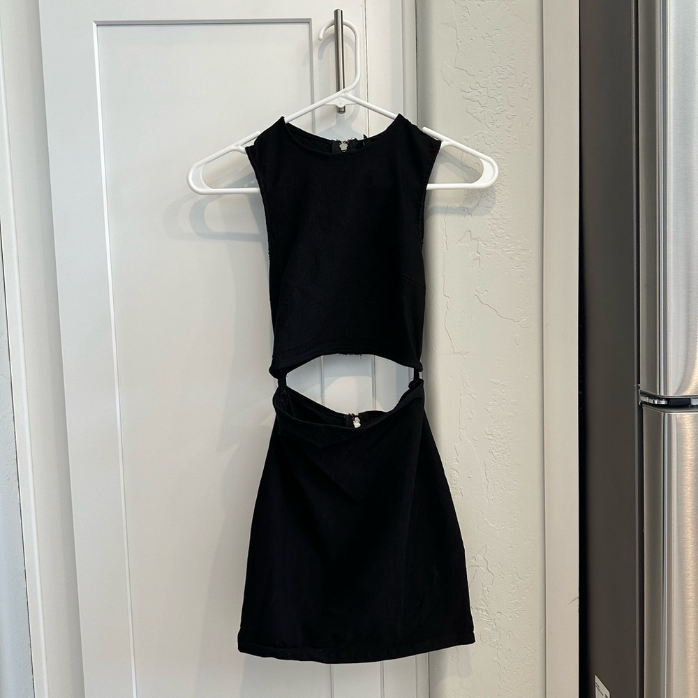 Urban Outfitters Sleeveless Black Cut-Out Mini Dress